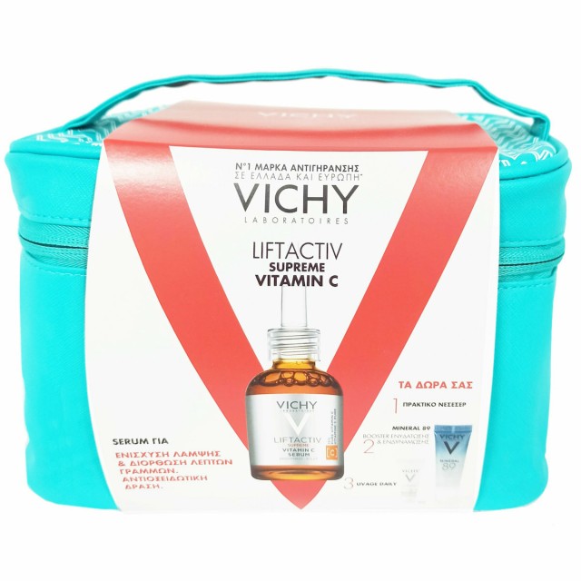 Vichy Liftactiv Supreme Vitamin C Serum 20ml + Mineral 89 10ml + Uv Age Daily 3ml