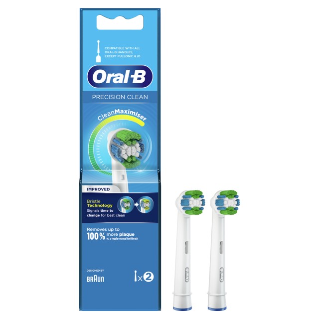 Oral B Precision Clean Ανταλλακτικά Βουρτσάκια Γιά Ηλεκτρική Οδοντόβουρτσα White 2τμχ