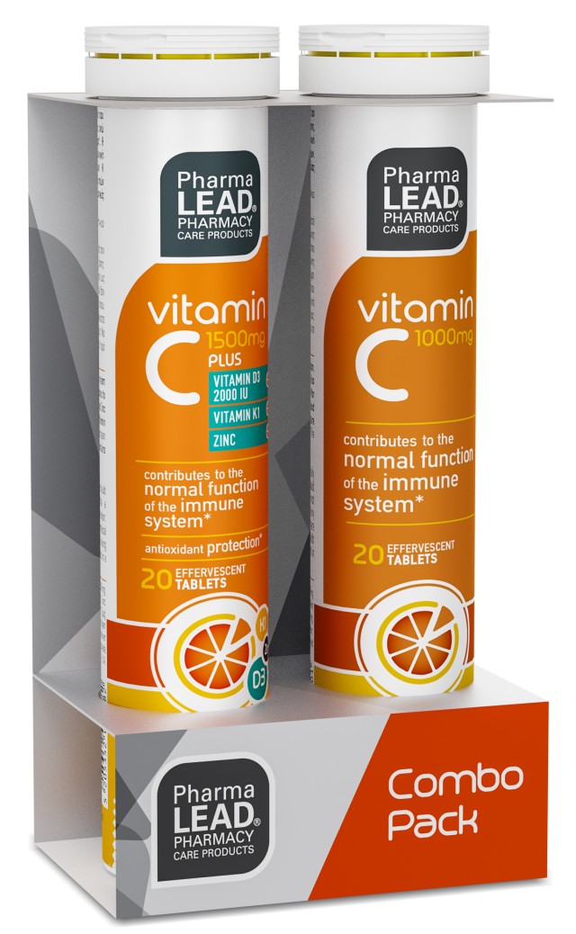 Pharmalead Promo 1+1 Vitamin C Plus 1500mg & Vitamin C 1000mg, 2x20eff. tabs