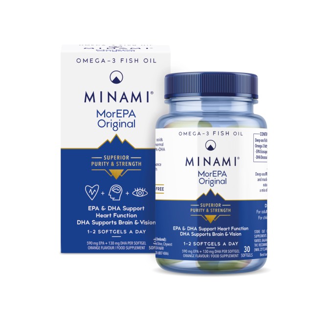 Minami MorEPA Original (30sofgels) - Ωμέγα-3 για Υγεία Καρδιάς, Εγκεφάλου & Όρασης