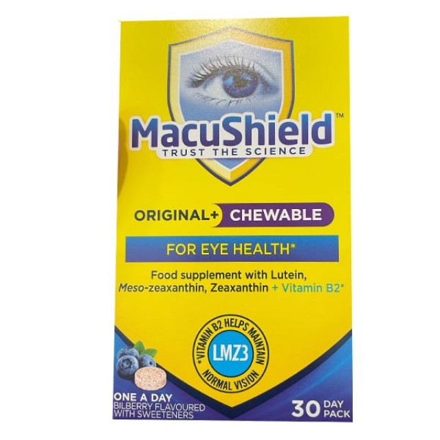 Macushield Original Συμπλήρωμα διατροφής για την υγεία των ματιών, 30chew.tabs