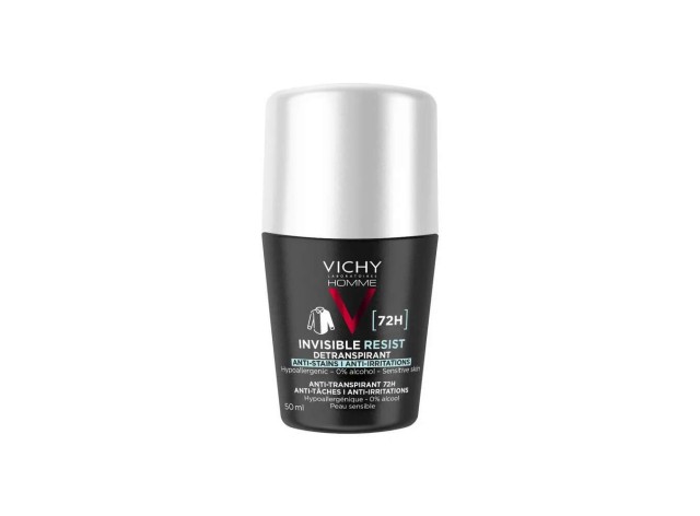 Vichy Homme Invisible Roll-On Αποσμητικό Κατά Των Σημαδιών 50ml
