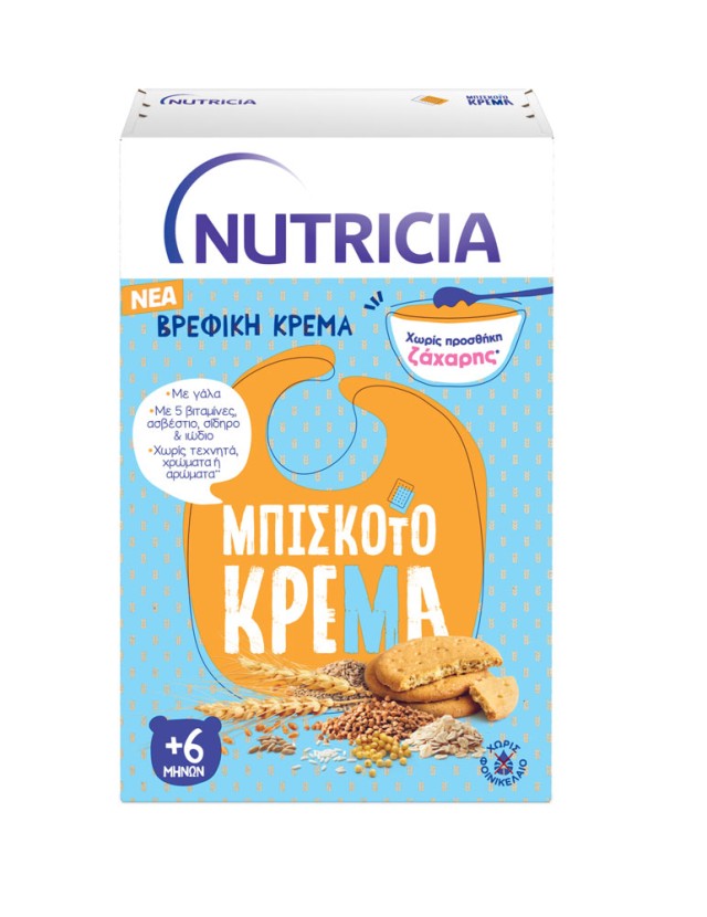 Nutricia Βρεφική Μπισκοτόκρεμα 6m+ 250gr