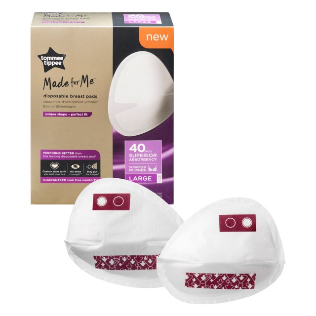 Tommee Tippee Επιθέματα Στήθους Large 40τμχ