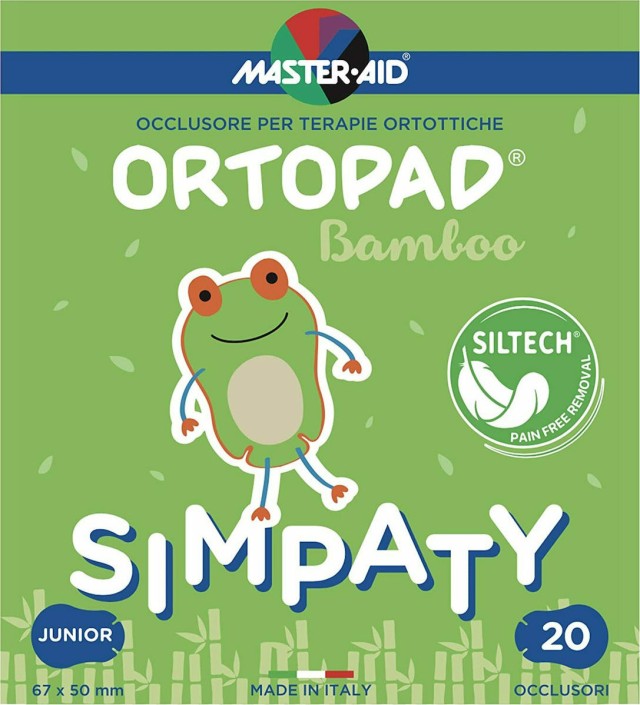 Master Aid Ortopad Bamboo Simpaty Παιδικά Οφθαλμικά Αυτοκόλλητα Για Στραβισμό (έως 2 ετών) 67x50mm 20τμχ