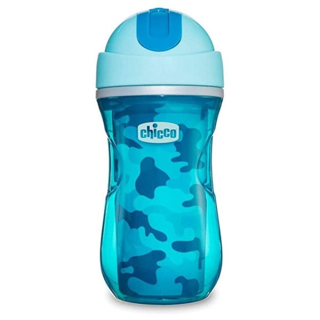 Chicco Sport Cup Παγούρι Υγρών με Καλαμάκι σε Μπλε Παραλλαγή για Ηλικίες 14m+, 266ml