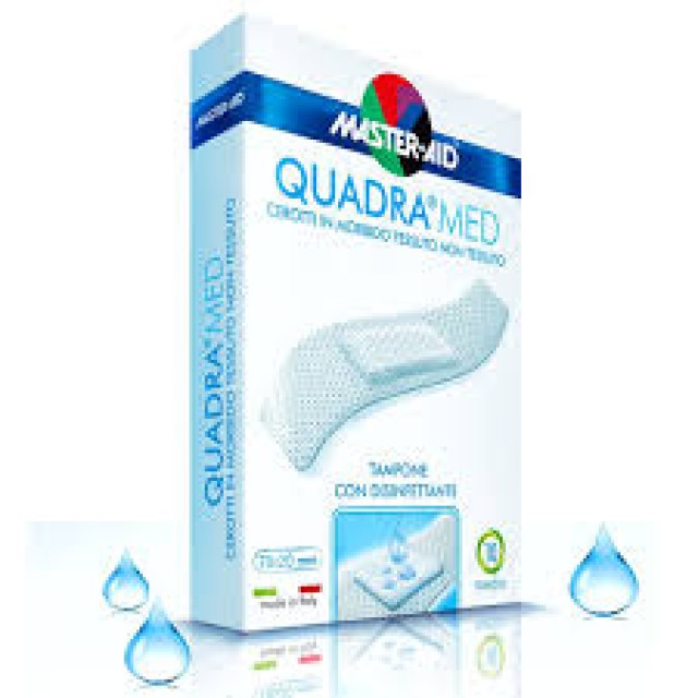 Masteraid Quadra Extra Τσιρότα Άσπρα, 10 τεμάχια 45x57mm