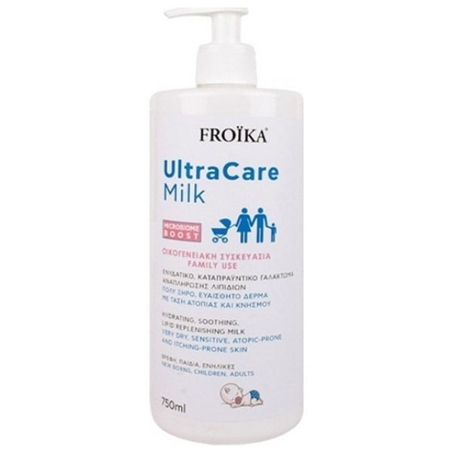 Froika UltraCare Milk Ενυδατικό Καταπραϋντικό Γαλάκτωμα Αναπλήρωσης Λιπιδίων για Πρόσωπο & Σώμα, 750ml