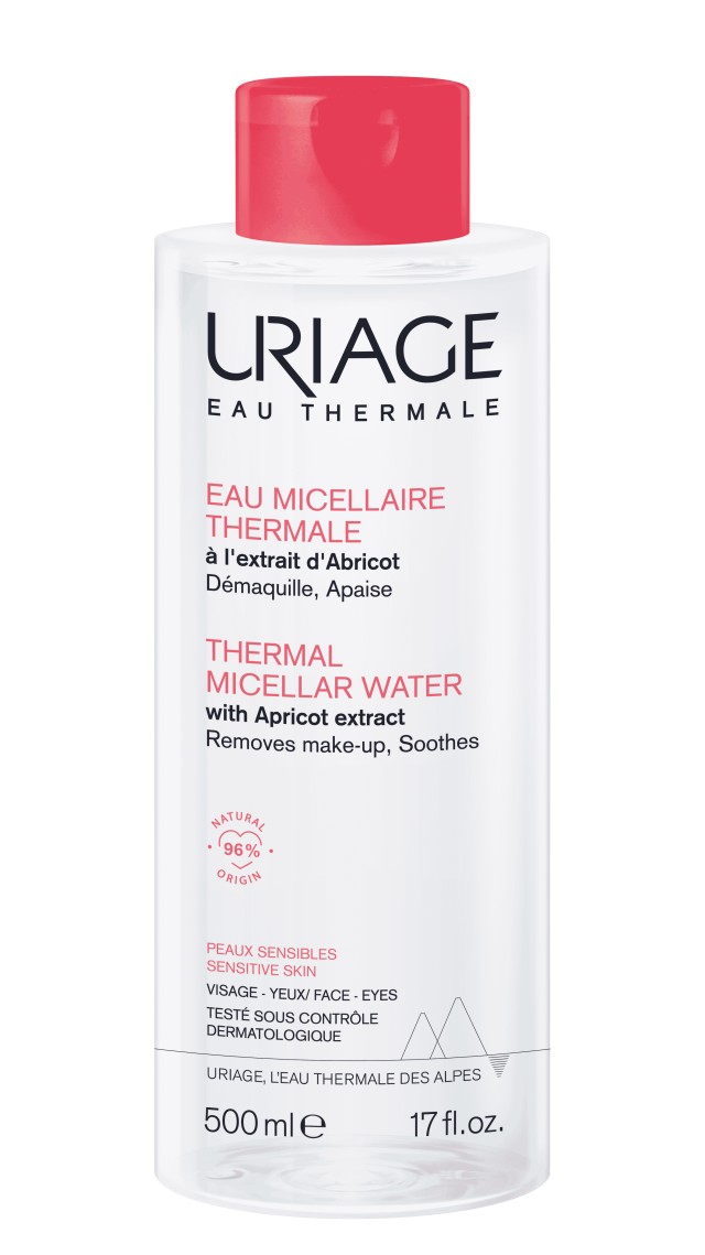 Uriage Eau Thermal Micellar Water Sensitive Skin For Face & Eyes Ιαματικό Νερό Καθαρισμού Για Ευαίσθητες Επιδερμίδες & Μάτια 500ml
