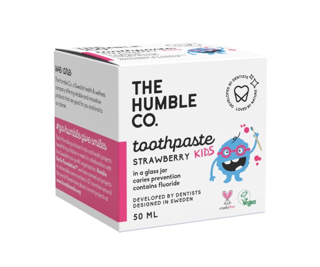 The Humble Co. Παιδική Οδοντόκρεμα Σε Βαζάκι Φράουλα 50ml