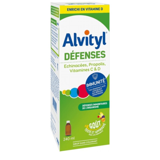 Alvityl Defences Συμπλήρωμα με Εχινάκεια, Πρόπολη & Βιταμίνη C για Ενίσχυση του Ανοσοποιητικού 240ml