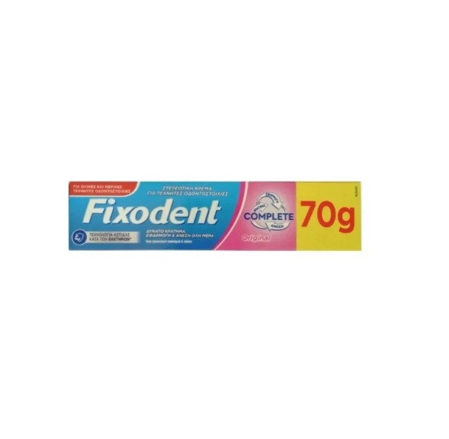 Fixodent Complete Original Στερεωτική Κρέμα Τεχνητής Οδοντοστοιχίας, 70gr