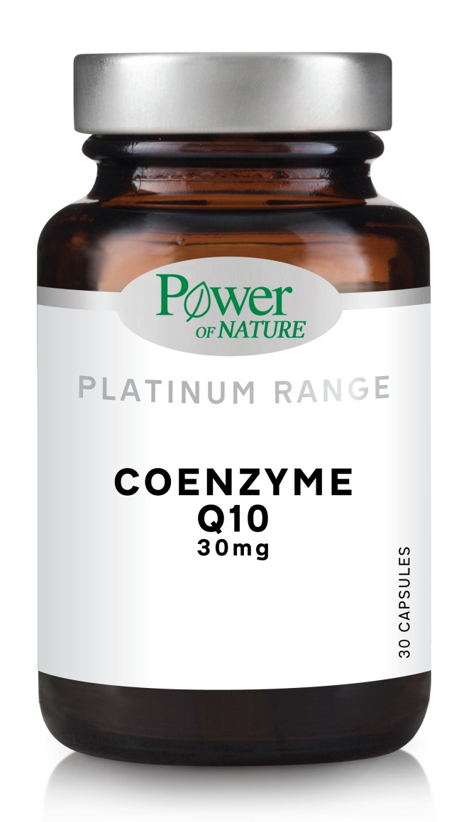 Power Of Nature Platinum Range Coenzyme Q10 Συμπλήρωμα Διατροφής Με Συνένζυμο Q10 30mg 30caps