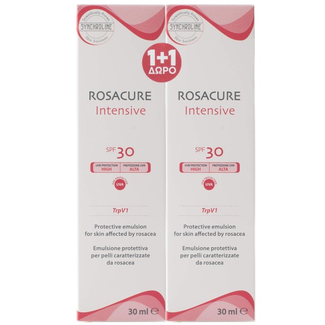 Synchroline Promo Rosacure Intensive Spf30 Προστατευτικό Γαλάκτωμα Προσώπου Για Επιδερμίδες Με Ροδόχρου Νόσο 2x30ml