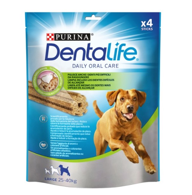 Purina Dentalife Γιά Μεγαλόσωμες Φυλές Large 25-40kg 4sticks 142gr