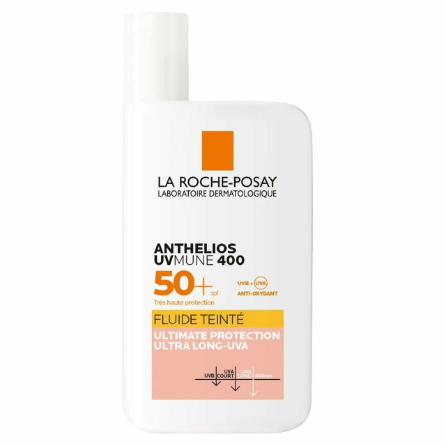 La Roche Posay Anthelios Uvmune 400 Tinted Fluid SPF50+ Αντηλιακό Προσώπου Με Χρώμα Για Ευαίσθητες Επιδερμίδες 50ml