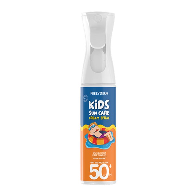 Frezyderm Kids Sun Care Cream Spray Αδιάβροχο Παιδικό Αντηλιακό Σπρέι Σε Μορφή Κρέμας Για Πρόσωπο & Σώμα SPF50+ 275ml