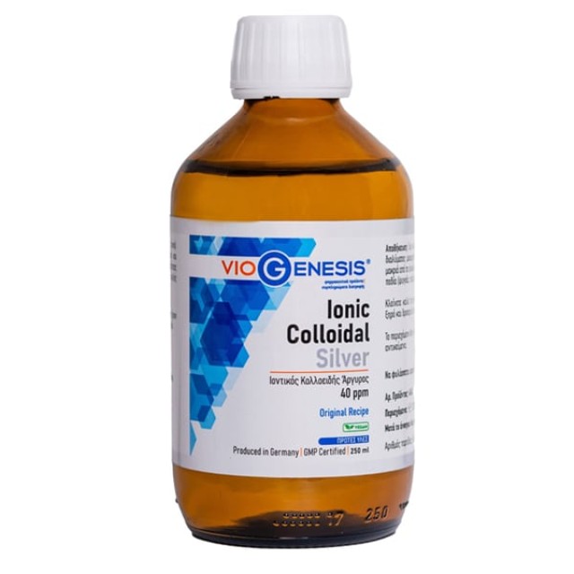 Viogenesis Ionic Colloidal Silver 40ppm Ιοντικός Κολλοειδής Άργυρος, 250ml