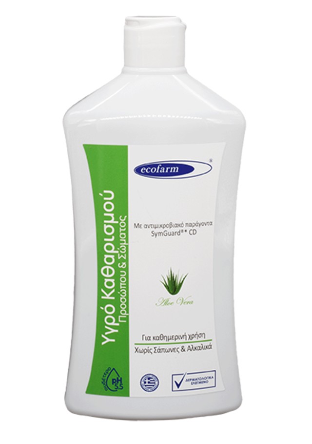 ECOFARM ΥΓΡΟ ΚΑΘΑΡΙΣΜΟΥ ΠΡΟΣΩΠΟΥ & ΣΩΜΑΤΟΣ ΑΛΟΗ 500ml