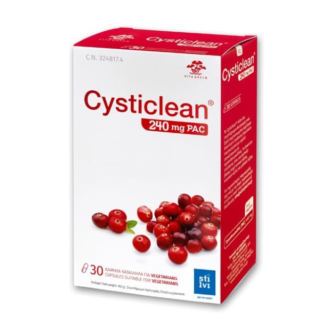 Vita Green Cysticlean 240mg Συμπλήρωμα Διατροφής Για Την Υγεία Του Ουροποιητικού Συστήματος, 30caps
