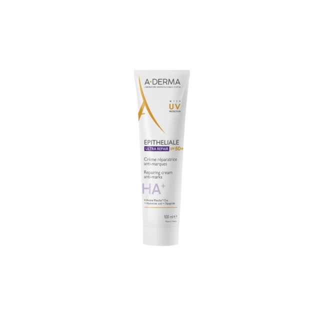 A-Derma Epitheliale HA+ Ultra Repair Cream SPF50+ Προστατευτική Επανορθωτική Κρέμα Κατά Των Σημαδιών 100ml