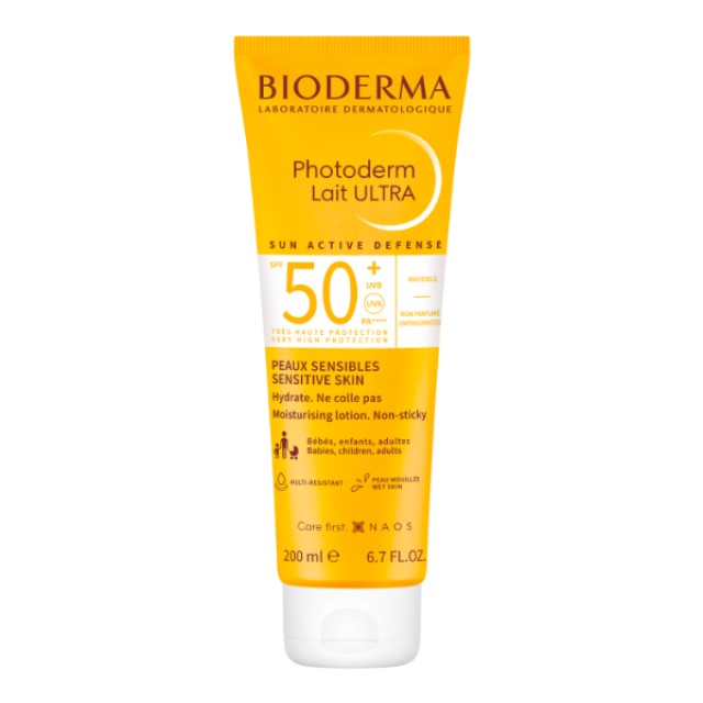 Bioderma Photoderm Lait Ultra Αντηλιακό Σώματος για Ευαίσθητες Επιδερμίδες SPF50, 200ml
