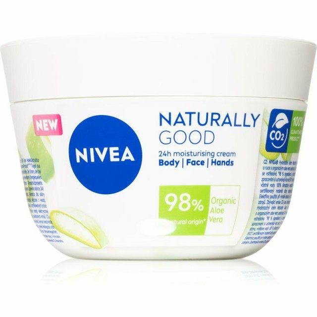 Nivea Naturally Good 24h Aloe Vera Moisturizing Cream Ενυδατική Κρέμα Για Σώμα Πρόσωπο Χέρια Με Φυσική Aloe Vera 200ml