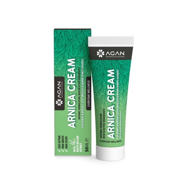 Agan Arnica Cream για Μώλωπες, Μυϊκούς Πόνους & Μικροτραυματισμούς 50ml