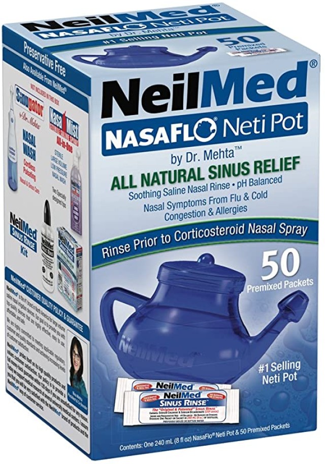 Neilmed Sinus Rinse 1 NasaFlo Neti Pot+60φακελάκια