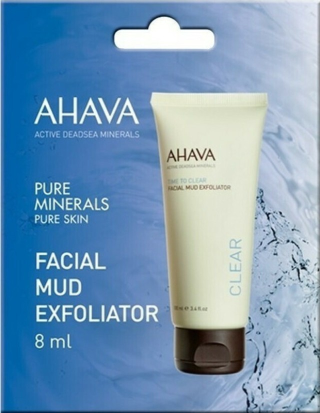 Ahava Time To Clear Facial Mud Exfoliator, Απολέπιση Προσώπου, 8ml