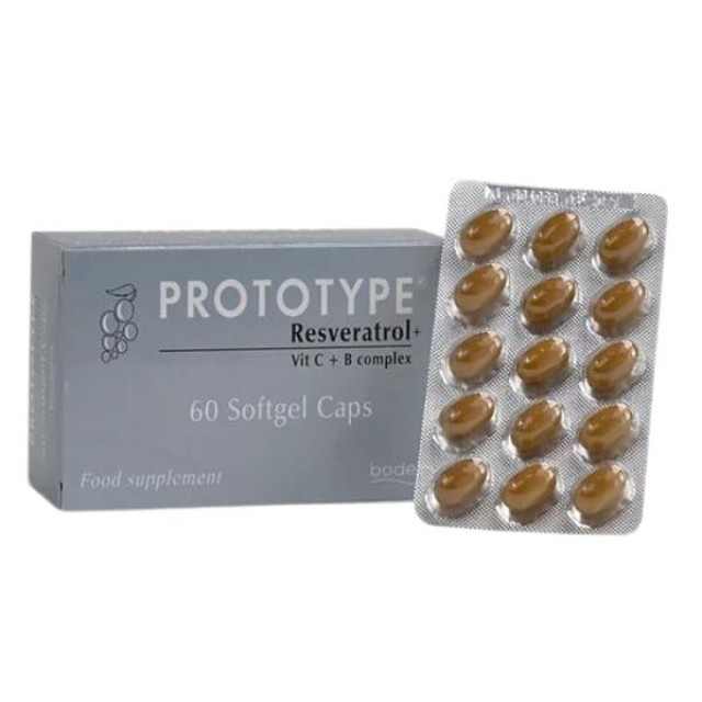 Boderm Prototype Συμπλήρωμα Διατροφής με Ρεσβερατρόλη για Αντιγήρανση εκ των Έσω, 60 softgels