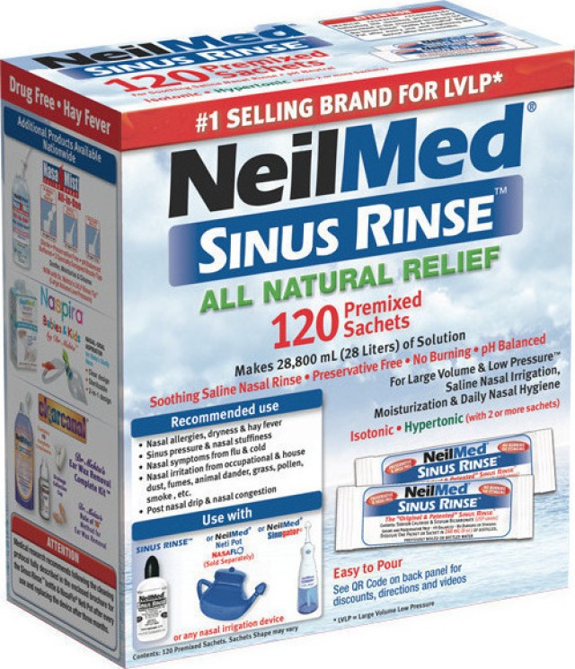 Getremed Neilmed Sinus Rinse Ισοτονικό Διάλυμμα Ρινικών Πλύσεων Γιά Ενήλικες 120φακελίσκοι