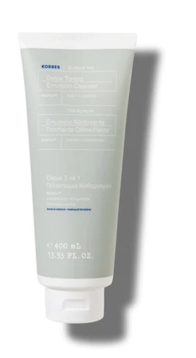 Korres Olympus Tea Detox Toning Emulsion Cleanser Γαλάκτωμα Καθαρισμού Προσώπου & Ματιών 400ml