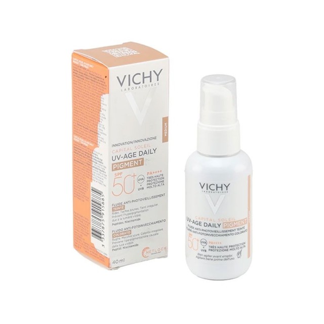 Vichy Capital Soleil UV-AGE Daily Pigment Medium Αντηλιακό Προσώπου με Χρώμα SPF50+, 40ml