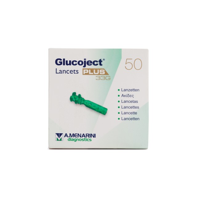MENARINI GLUCOJECT Lancets PLUS 33G Βελόνες Μέτρησης Σακχάρου 50τεμ