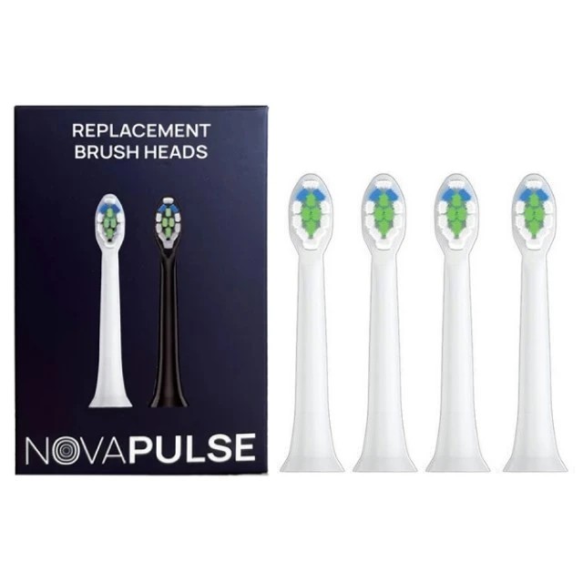 Elladent Novapulse Standard Replacement Brush Heads White 4τεμ