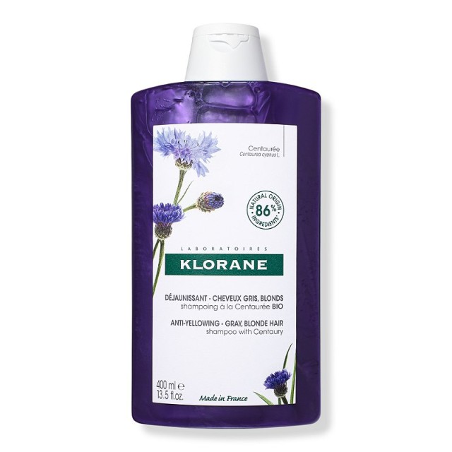 Klorane Shampoo With Centaury Σαμπουάν Με Εκχύλισμα Κενταυρίδας Για Λευκά - Γκρίζα Μαλλιά 400ml