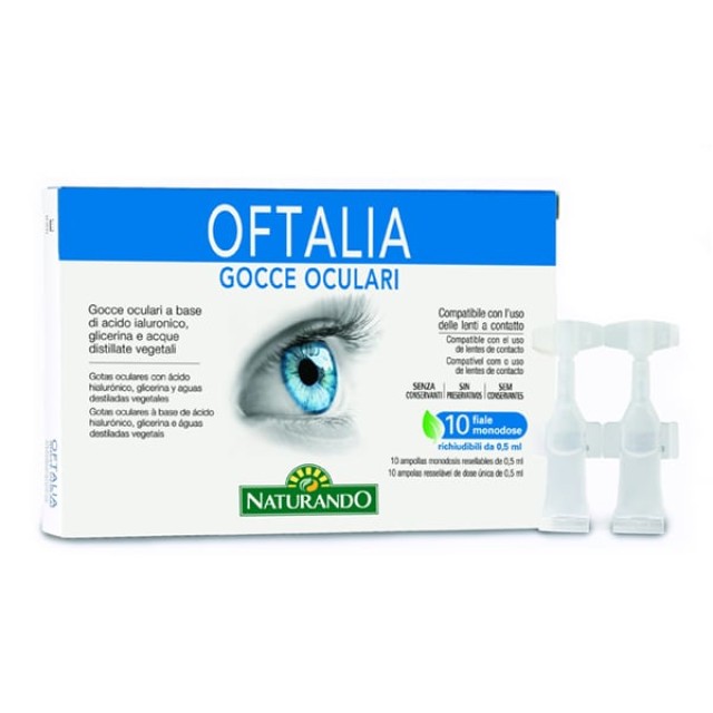 KITE HELLAS Oftalia Naturando Οφθαλμικό Διάλυμα 10 Μονοδόσεις x 0.5ml, 1τεμ