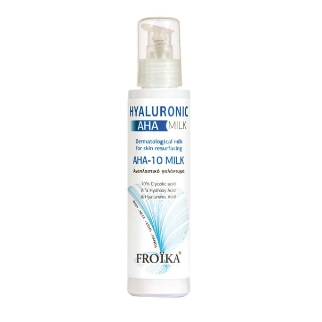 Froika Hyaluronic AHA-10 Milk Αναπλαστικό Γαλάκτωμα Προσώπου & Σώματος με Οξέα, 125ml
