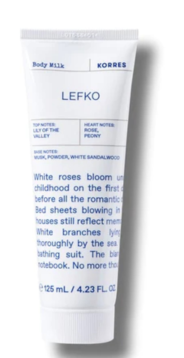 Korres Lefko Body Milk Ενυδατικό Γαλάκτωμα Σώματος 125ml