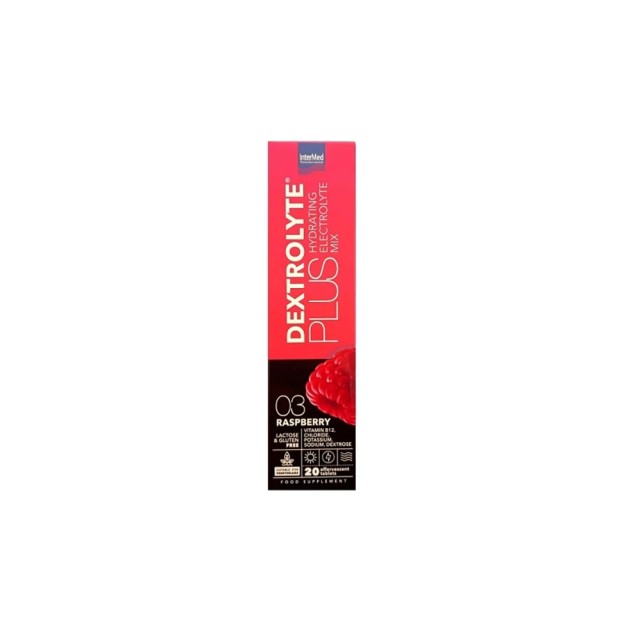 Intermed Dextrolyte plus raspberrry 20eff