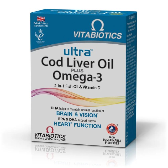 Vitabiotics Ultra Cod Liver Oil Plus Omega 3 60caps