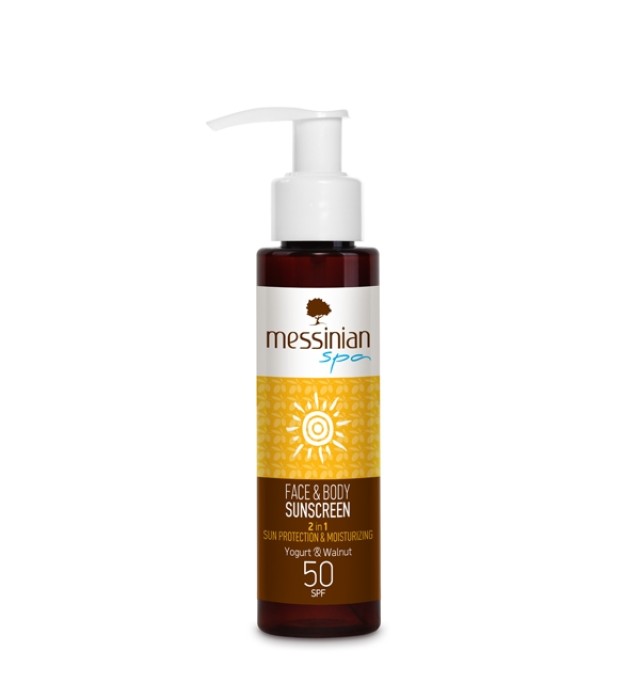 Messinian Spa Sunscreen Face & Body Με Γιαούρτι & Καρύδι SPF50 100ml