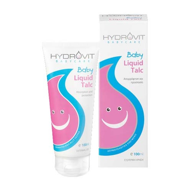 Target Pharma Hydrovit Baby Liquid Talc 100ml - Υγρή πούδρα, εξαιρετικά φιλική στην ευαίσθητη επιδερμίδα