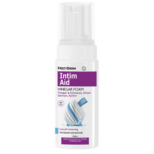 Frezyderm Intim Aid Vinegar Foam Ειδικός Αφρός Καθαρισμού με Χαμηλό pH PH 3.5 100ml