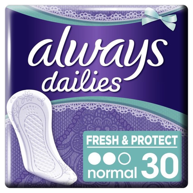 Always Dailies Fresh Scent Fresh & Protect Flexible Comfort Normal Σερβιετάκια 30τμχ