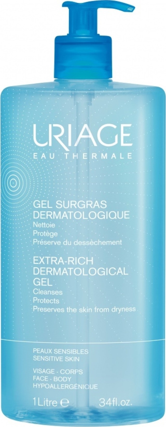 Uriage Extra Rich Dermatological Gel Surgras 1lt -20%