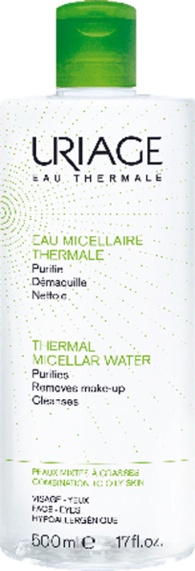 Uriage Thermal Micellar Water Ιαματικό Νερό Καθαρισμού Προσώπου & Ματιών Για Λιπαρή Επιδερμίδα 500ml -20%