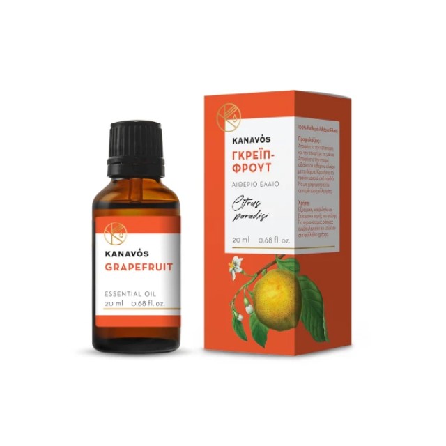 Kanavos Essential Oil Grapefruit, Αιθέριο Έλαιο Γκρέιπφρουτ 20ml