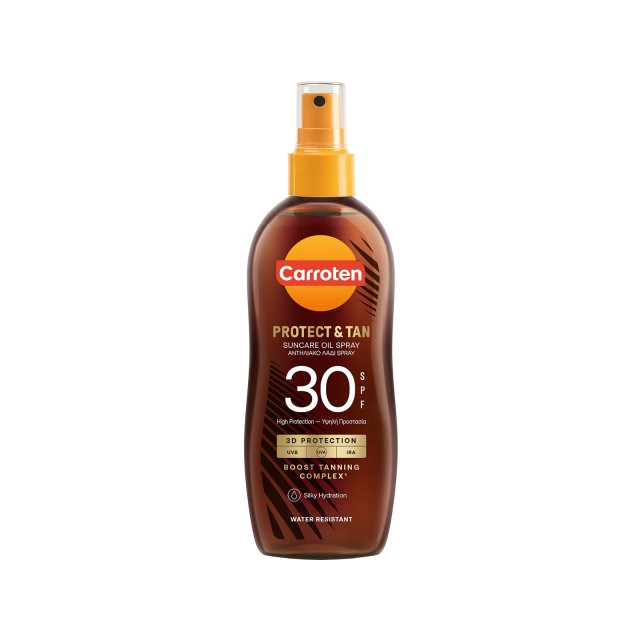 Carroten Protect & Tan Αδιάβροχο Αντηλιακό Λάδι για το Σώμα SPF30 σε Spray 150ml